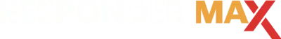 The image displays the words “RESPONDER MAX,” with “RESPONDER” in light gray, “MA” in orange, and a bold red “X” at the end.